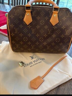 Louis Vuitton Brown Monogram Canvas Speedy Handbag 30
